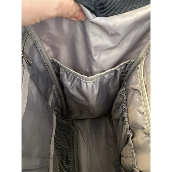 BabbleRoo Diaper Bag Backpack Grey/Blue w/Pacifier case/Changing Pad NEW - Picture 16 of 16